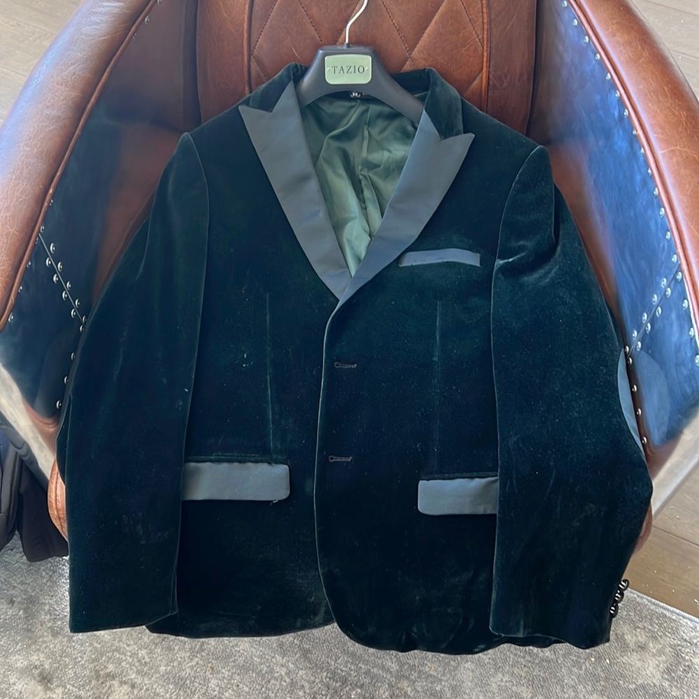 Velvet Green Tux Jacket